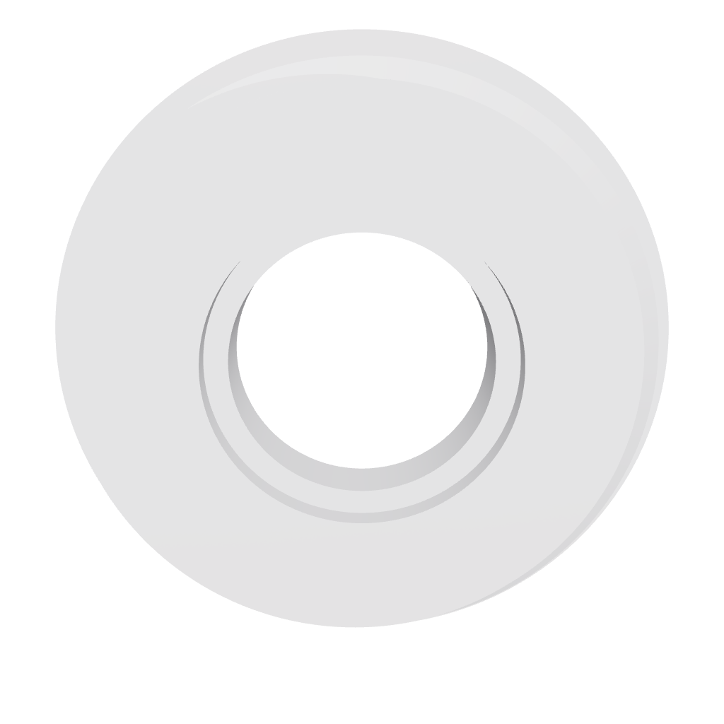Whirlpool-Filterdeckel Ø 130 mm aus PETG in Grau – 3D-Ansicht, passend für Kartuschen wie Magnum CS135M und Pleatco PCST120
