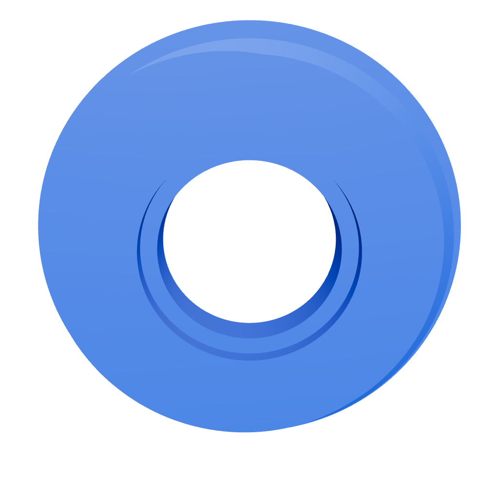Whirlpool-Filterdeckel Ø 130 mm aus PETG in Blau – 3D-Ansicht, passend für Kartuschen wie Magnum CS135M und Pleatco PCST120