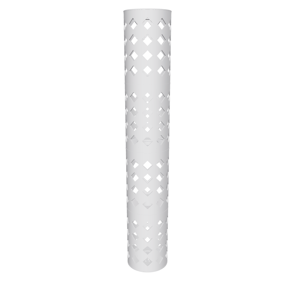 Whirlpool-Filterkartusche komplett aus PETG in Grau – 3D-Ansicht des zusammengesetzten 10-teiligen Filtergehäuses