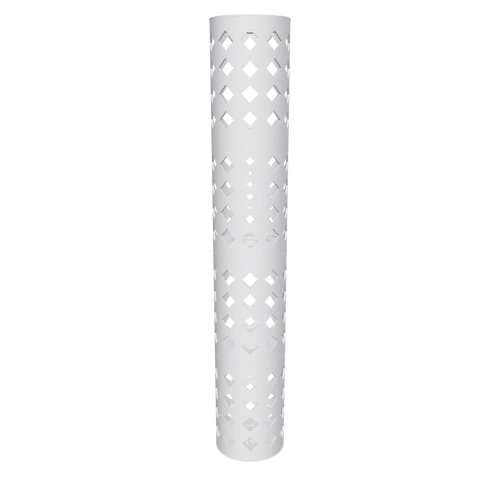 Whirlpool-Filterkartusche komplett aus PETG in Grau – 3D-Ansicht des zusammengesetzten 10-teiligen Filtergehäuses