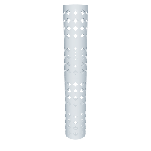Whirlpool-Filterkartusche komplett aus PETG in Misty Blue – 3D-Ansicht des zusammengesetzten 10-teiligen Filtergehäuses